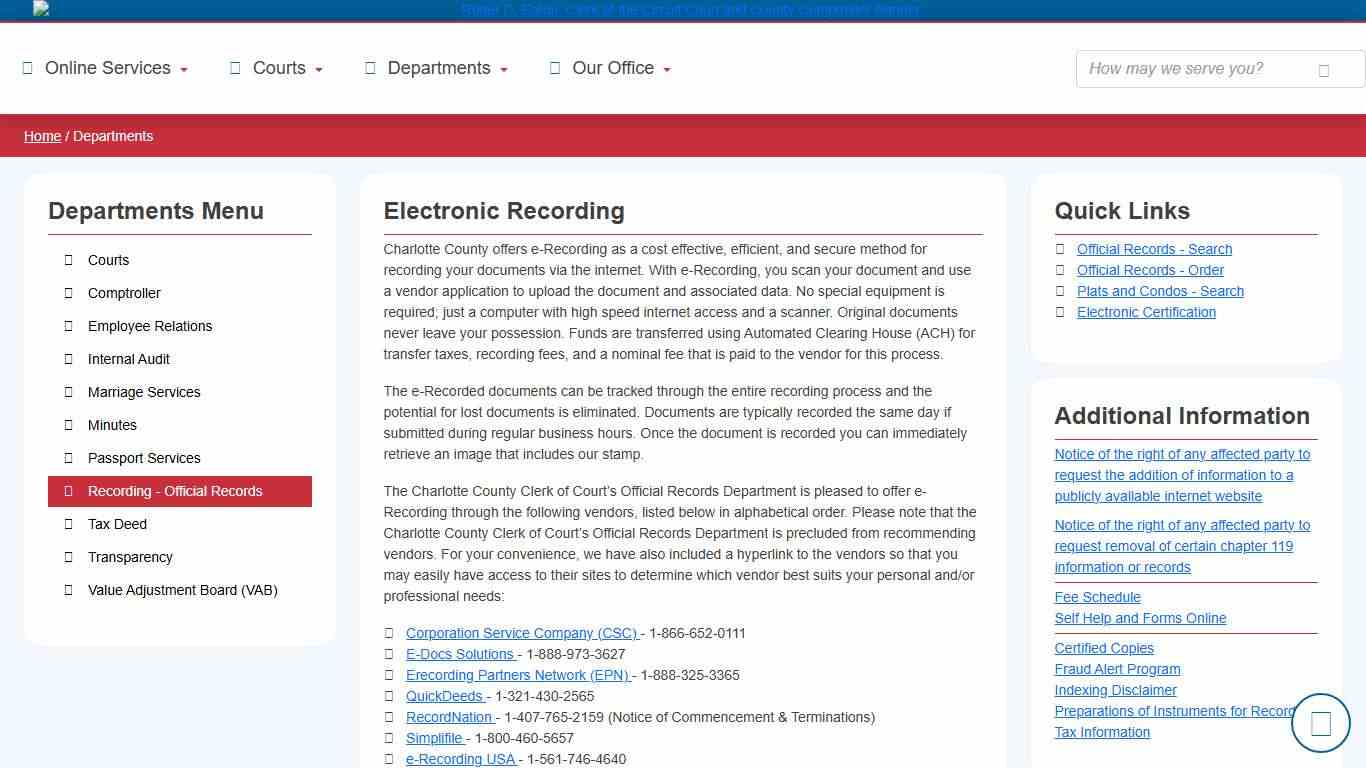 Clerk of Court - Website